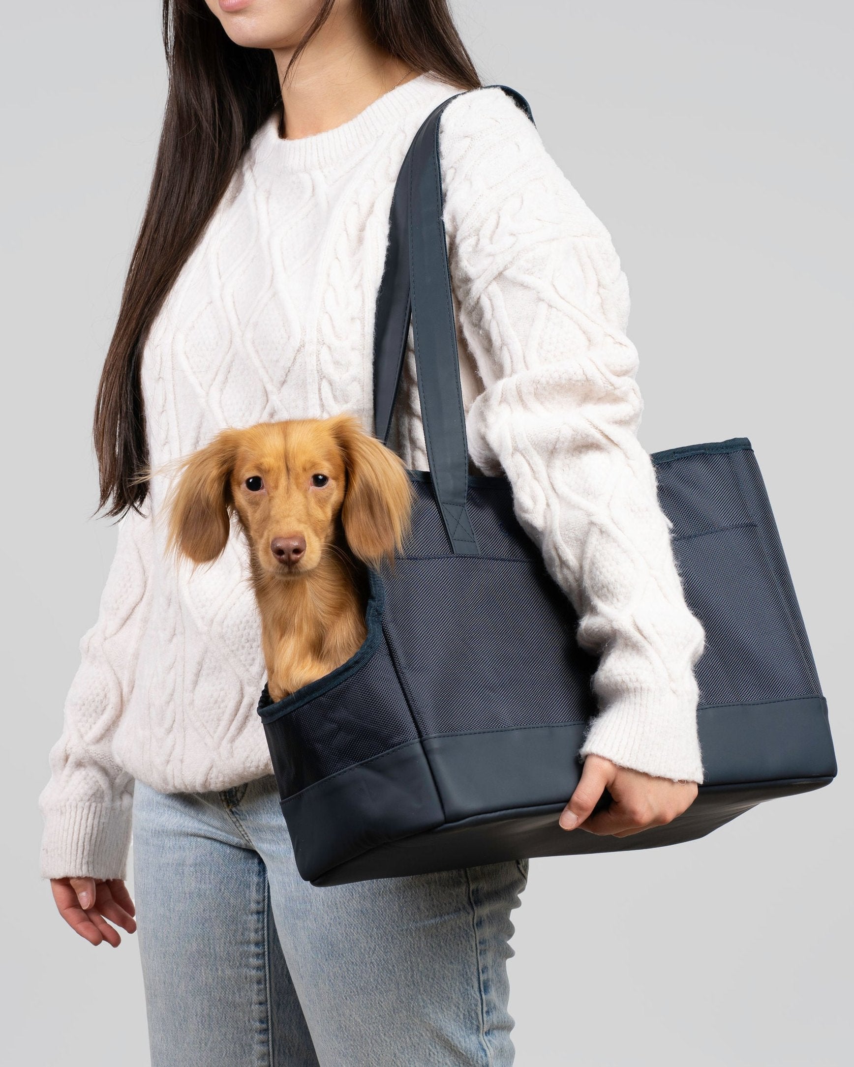 Navy Blue Pet Tote Bag | Oskar&Friends